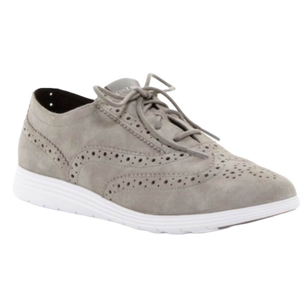 COLE HAAN Grand Tour Grey Suede Oxford Sneaker Shoes Size 6